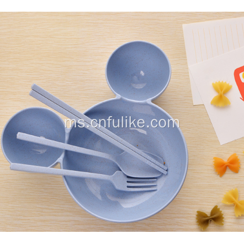 4-Pieces Mickey Mouse Shape Children&#39;s Tableware